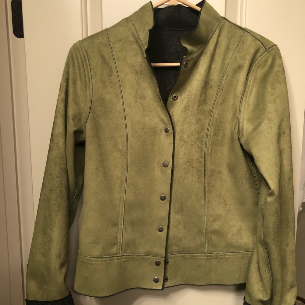 Yansi Fugel reversible moleskin/denim jacket